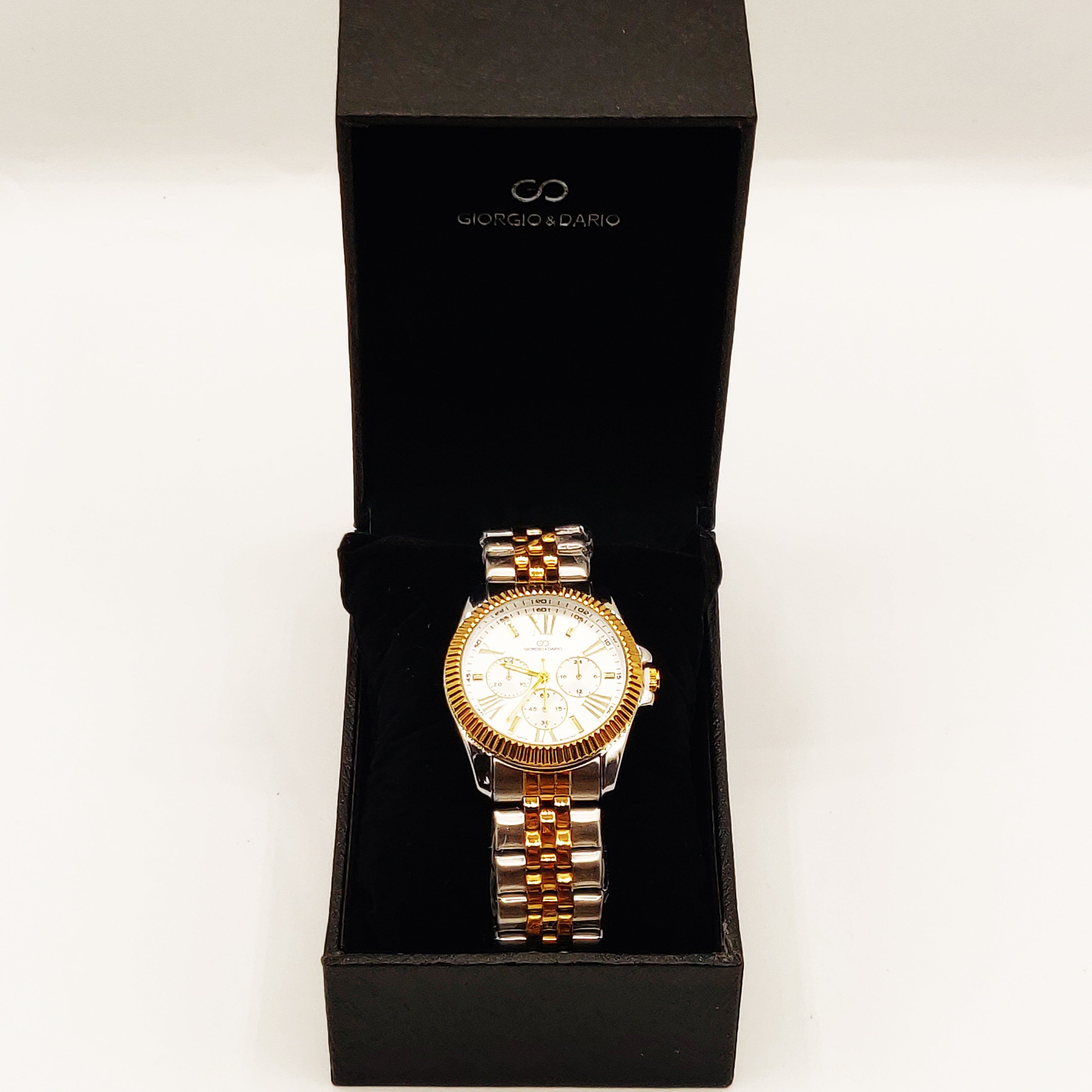 Montre HC EU6441 Fond Blanc Bracelet Argenté et Doré