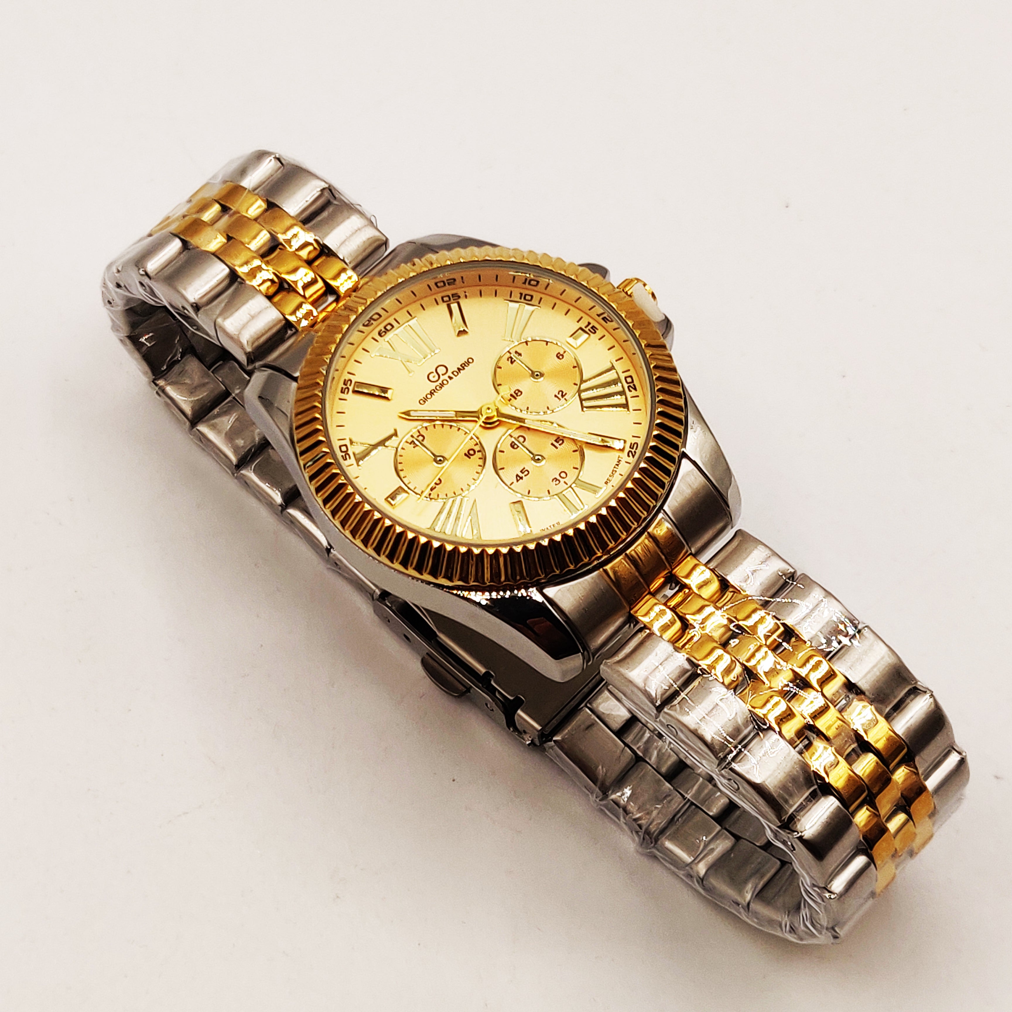 Montre HC EU6441 Fond Doré Bracelet Argenté et Doré