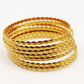 7 Bracelets Rigides Torsadés