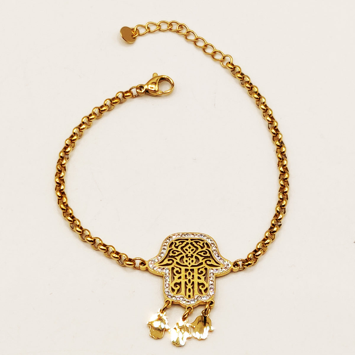 Bracelet Tresse Grande Mains De Fatma Pendentifs Mains Luxe