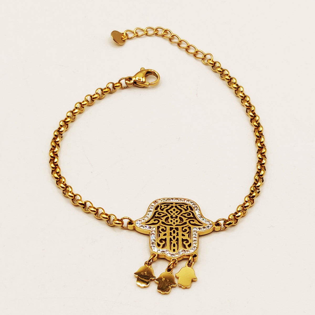 Bracelet Tresse Grande Mains De Fatma Pendentifs Mains Luxe