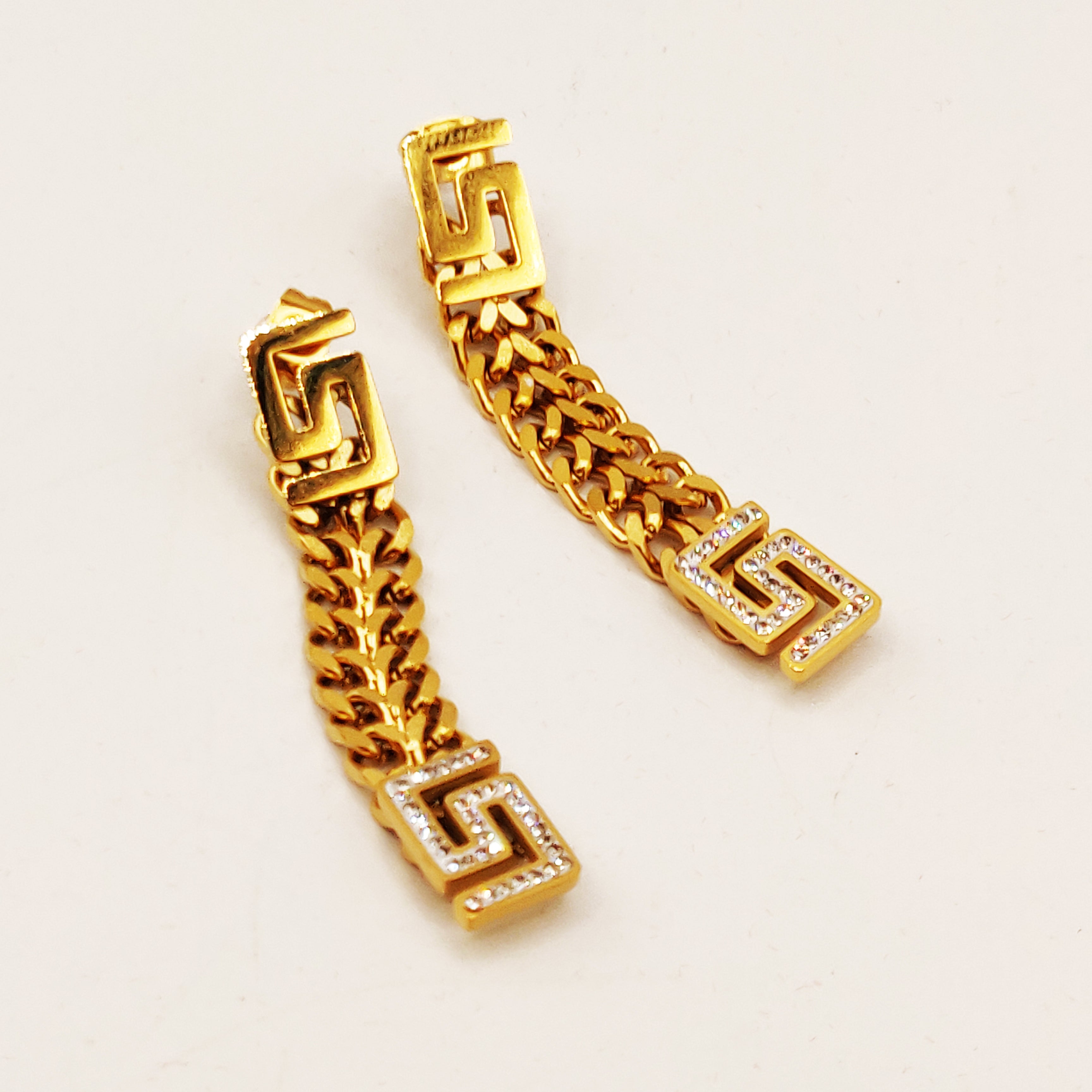 Boucles d'oreilles Tresse Double Multi Motifs V Luxe