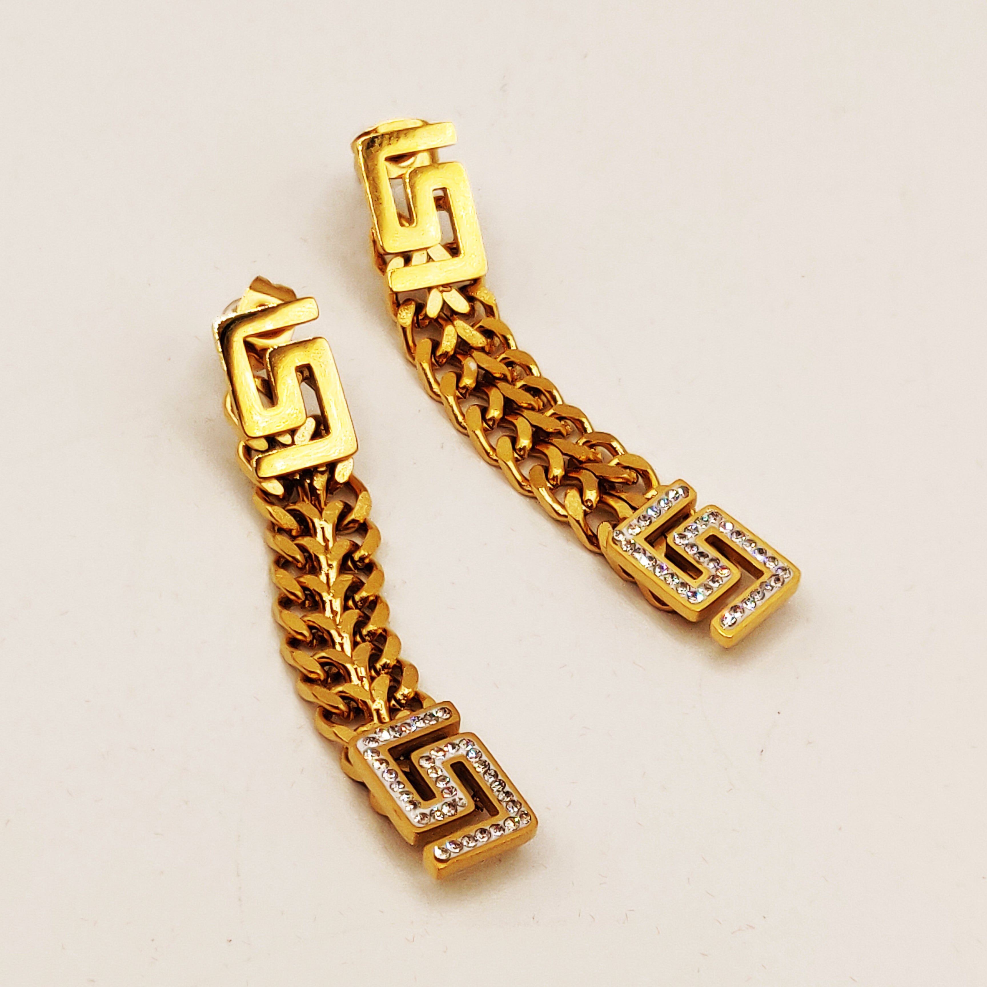 Boucles d'oreilles Tresse Double Multi Motifs V Luxe