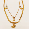 Collier Double Multi Papillons Luxe