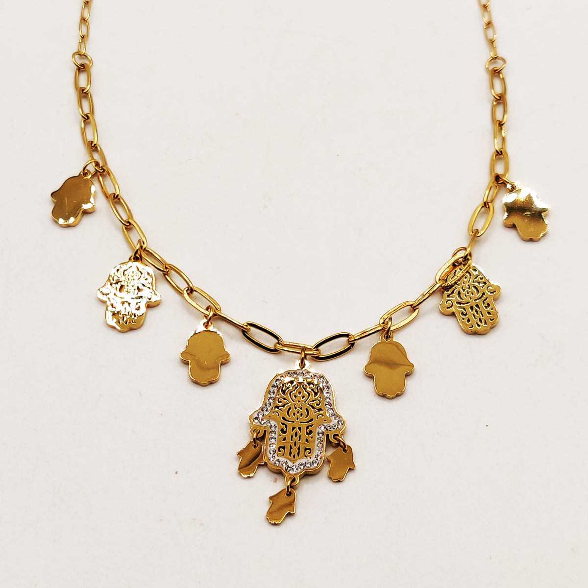 Collier Chaîne Multi Mains de Fatma Pendentifs Fatma Luxe