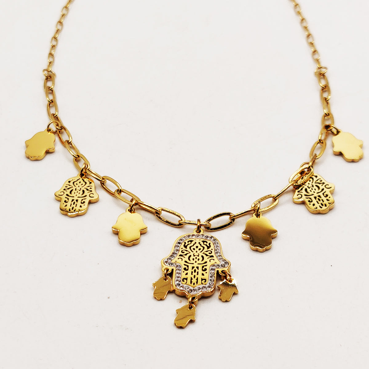 Collier Chaîne Multi Mains de Fatma Pendentifs Fatma Luxe