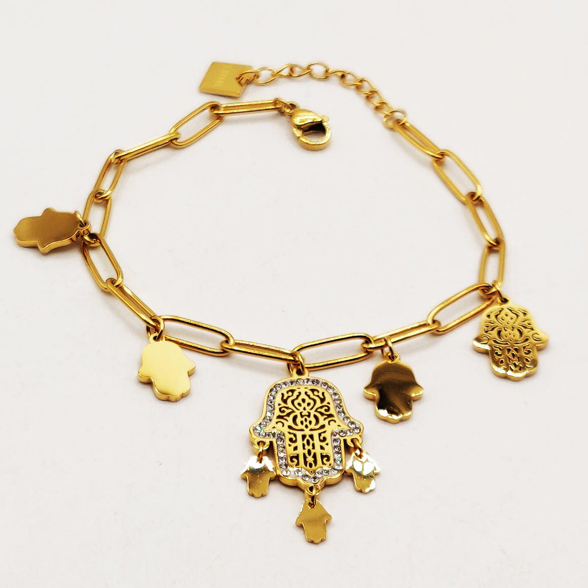 Bracelet Chaîne Multi Mains de Fatma Pendentifs Fatma Luxe