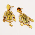 Boucles d'oreilles Chaîne Multi Mains de Fatma Pendentifs Fatma Luxe