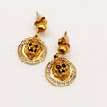 Boucles d'oreilles Lion Luxe et Perles d'imitation Dorées