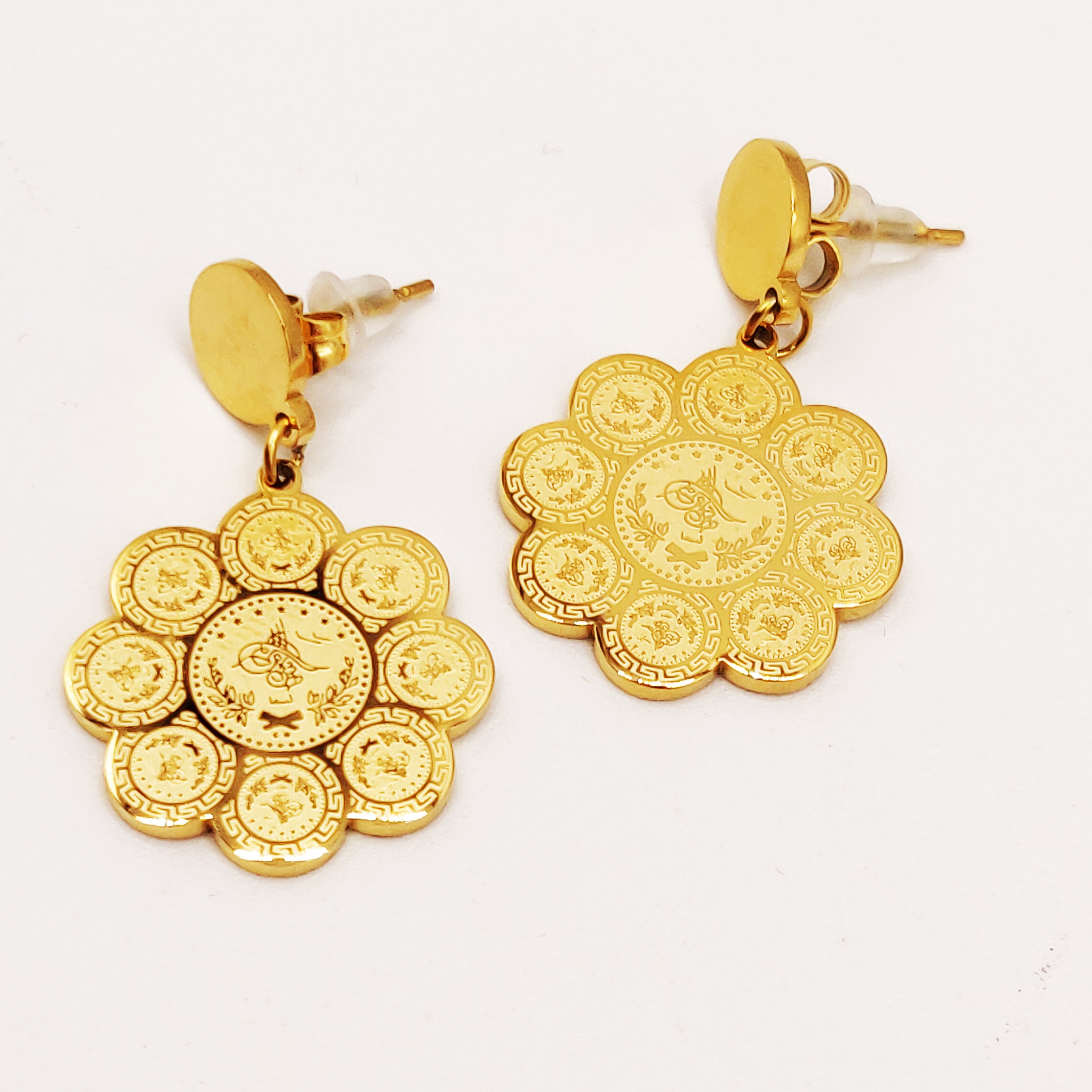 Boucles d'oreilles Torsade Fleur en Louise Luxe