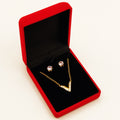 Coffret Collier et Boucles d'oreilles V Cristaux