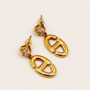 Boucles d'oreilles H Luxe et Cristaux