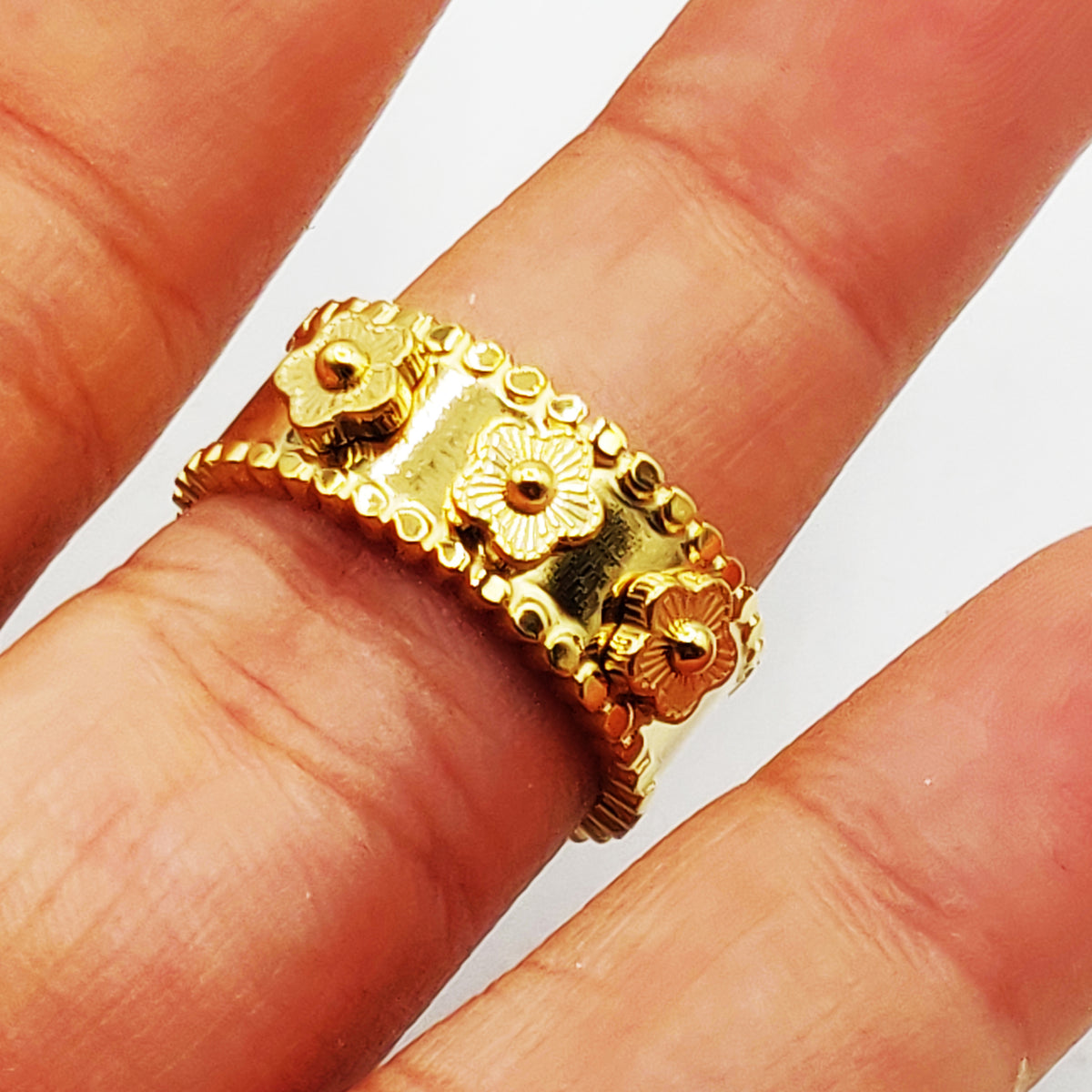 Bague Multi Marguerites Rayures Luxe