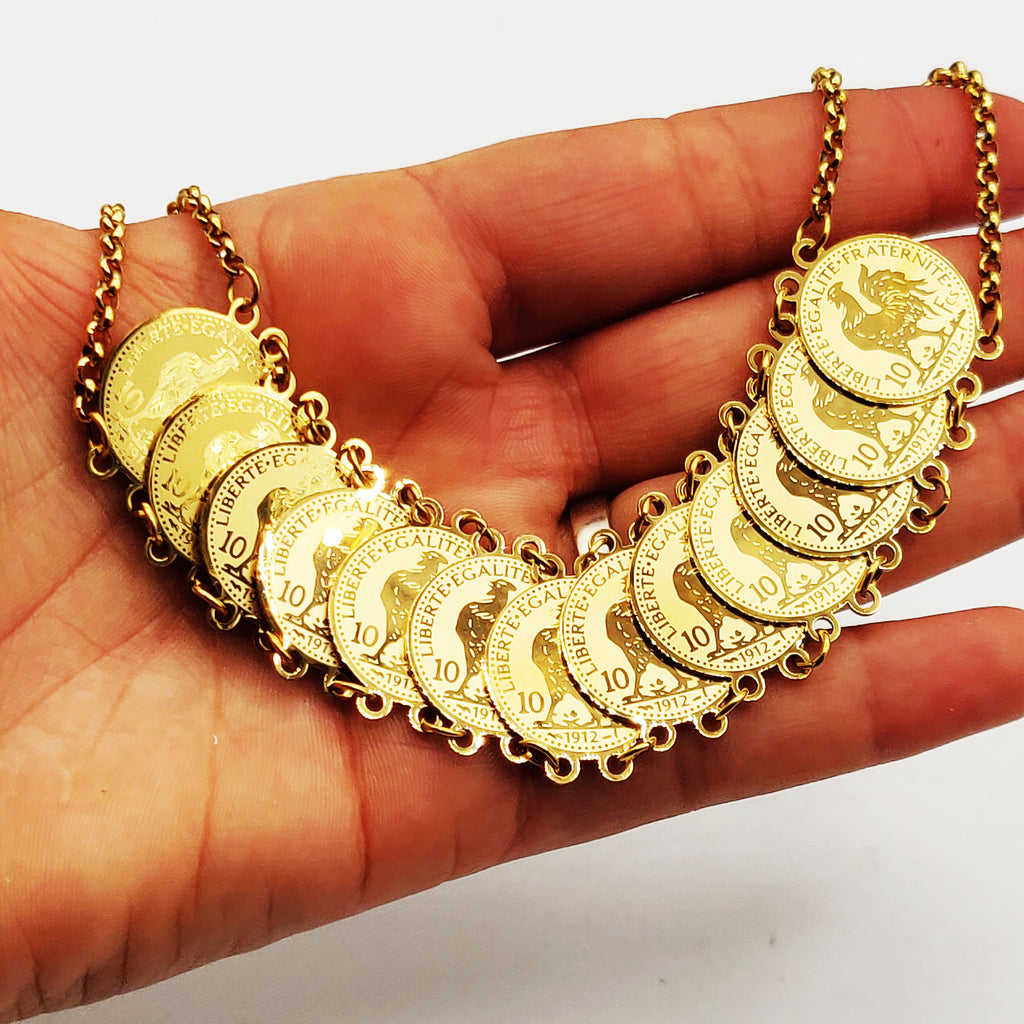 Collier Maillons Multi Louise Coq Étalés Luxe