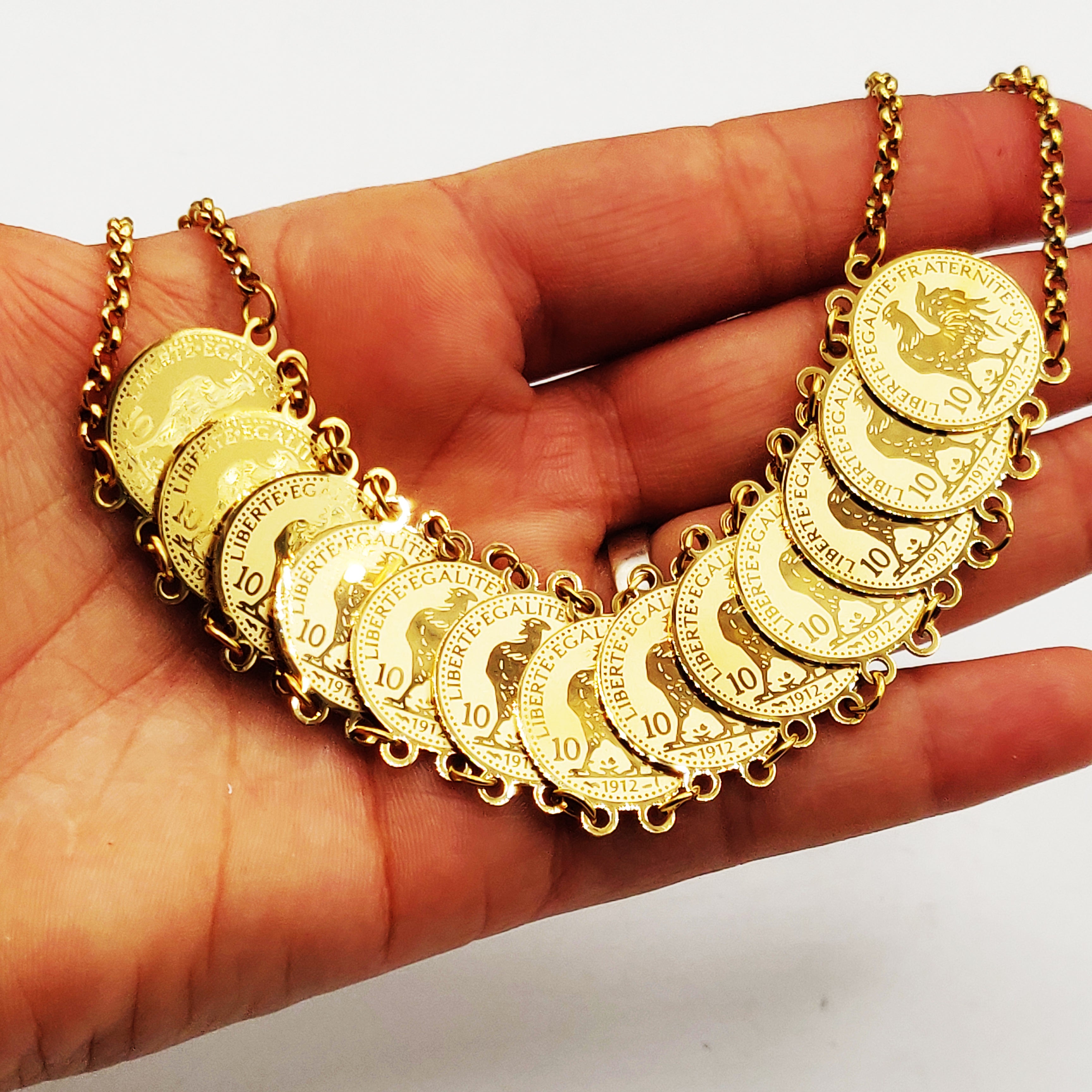 Collier Maillons Multi Louise Coq Étalés Luxe
