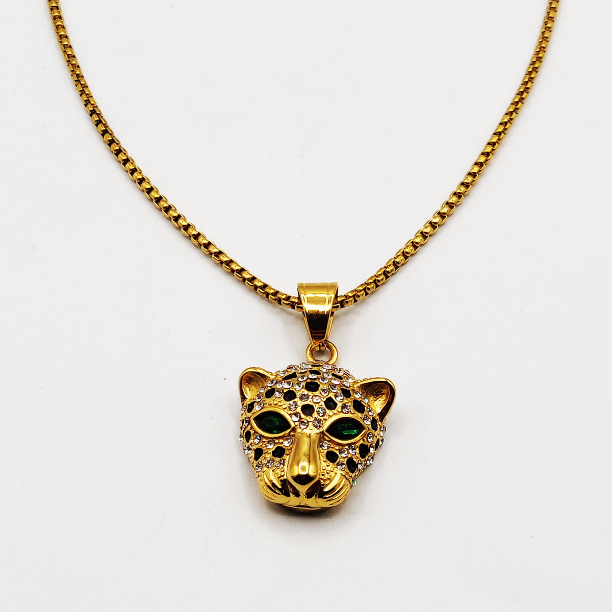 Collier Chaîne Cubique Tête Jaguar Luxe