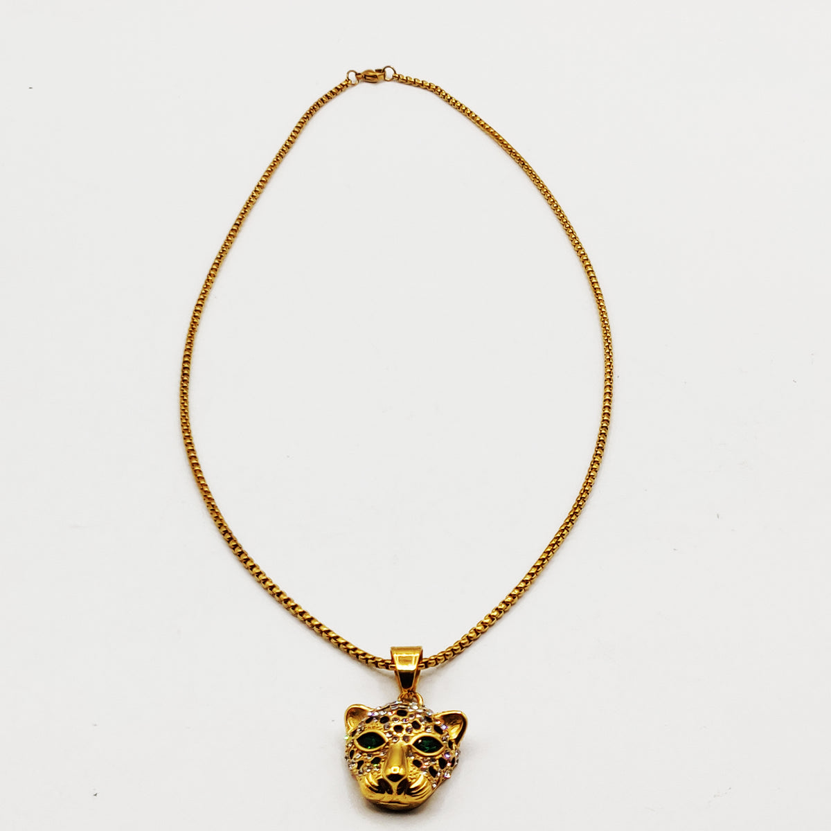 Collier Chaîne Cubique Tête Jaguar Luxe