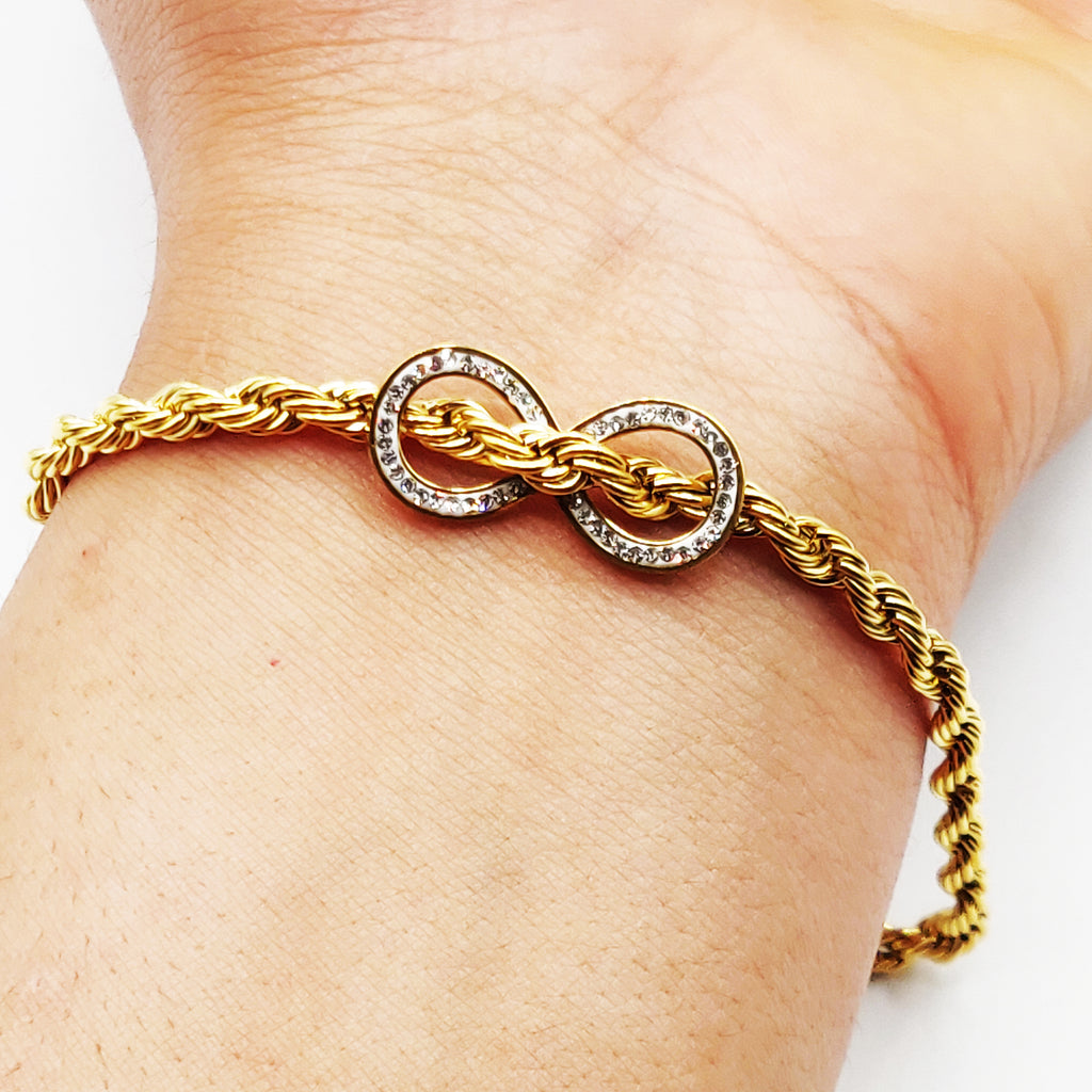 Bracelet Torsade Multi Lignes Infinity Luxe
