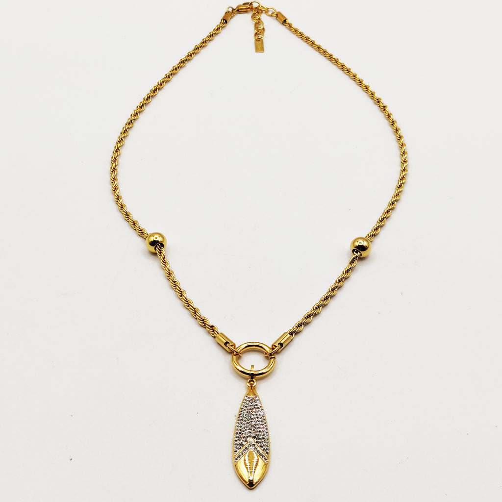 Collier Torsade Multi Lignes Pendentif Sublime Luxe