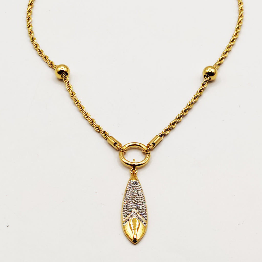 Collier Torsade Multi Lignes Pendentif Sublime Luxe
