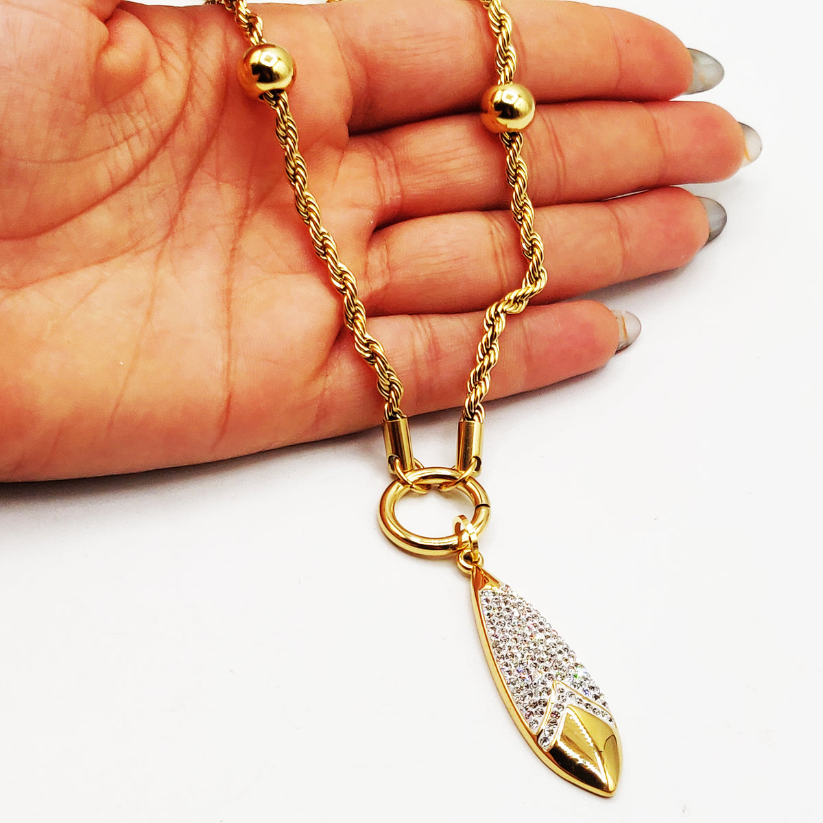 Collier Torsade Multi Lignes Pendentif Sublime Luxe