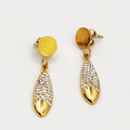 Boucles d'oreilles Torsade Multi Lignes Pendentif Sublime Luxe