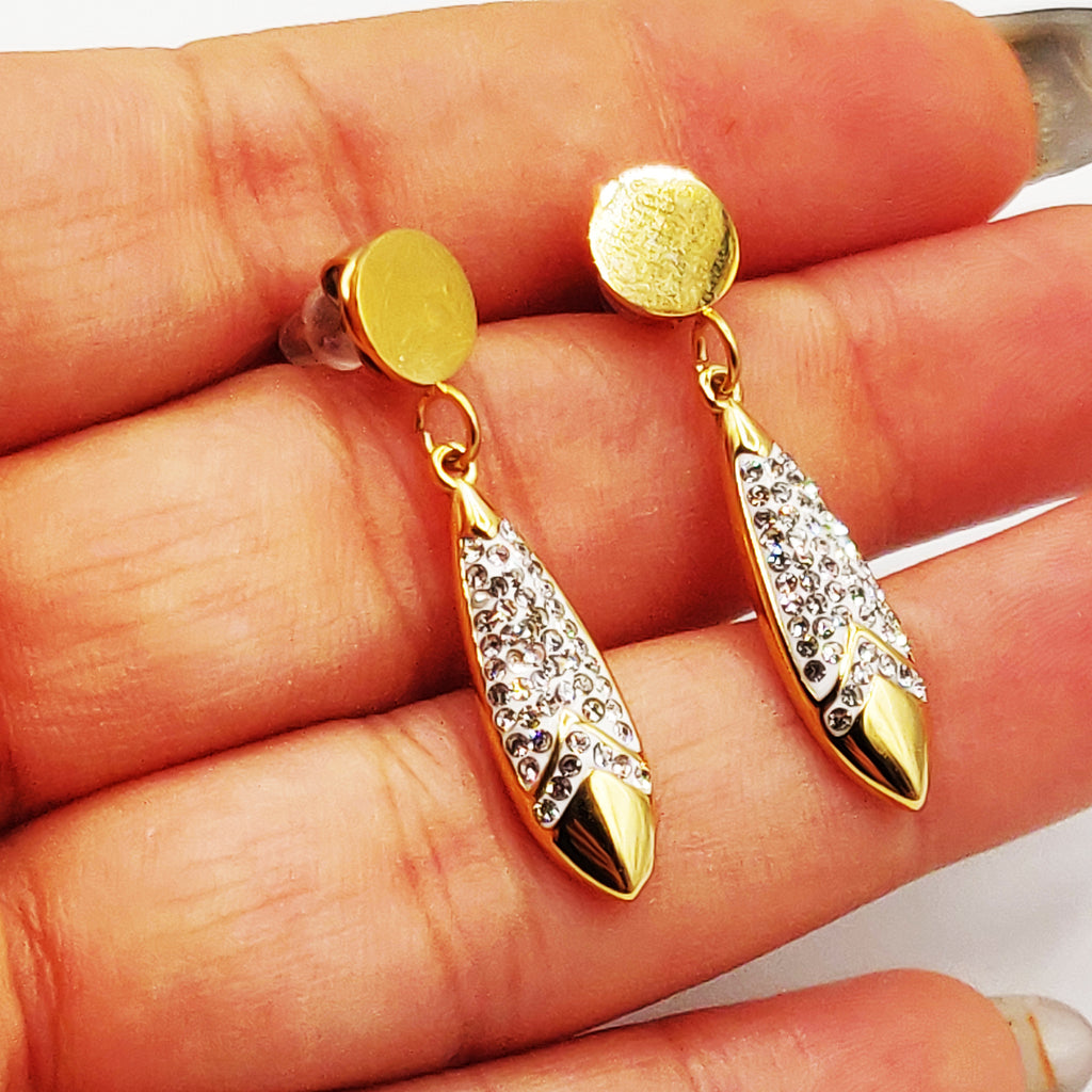 Boucles d'oreilles Torsade Multi Lignes Pendentif Sublime Luxe