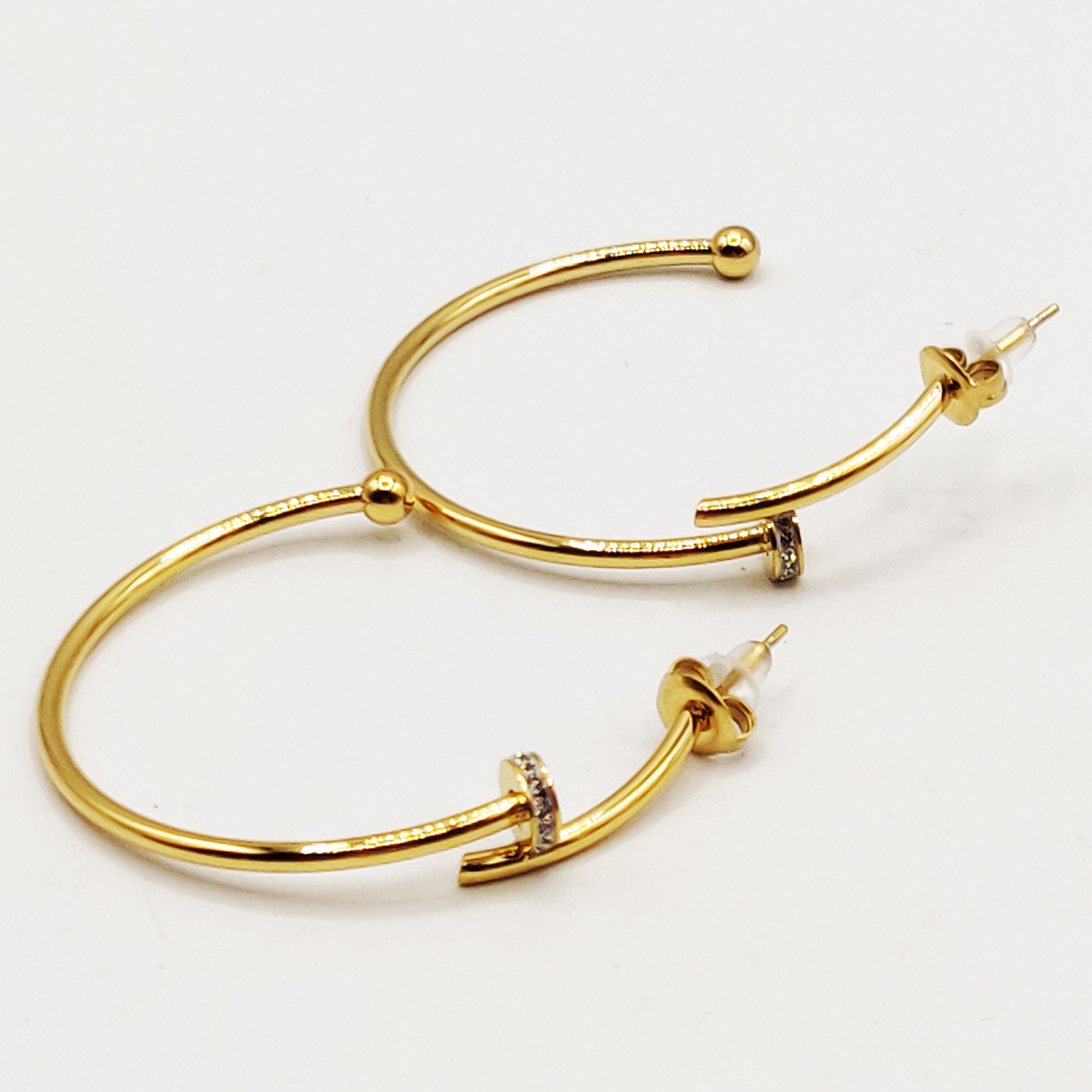 Boucles d'oreilles Clou Cristaux Luxe