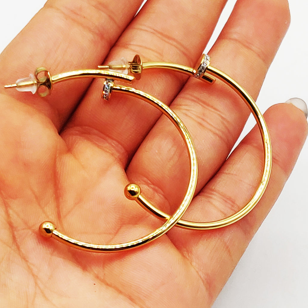 Boucles d'oreilles Clou Cristaux Luxe