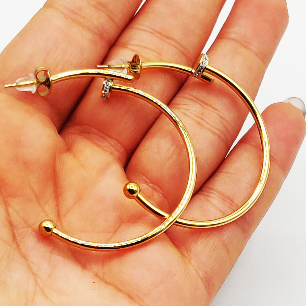 Boucles d'oreilles Clou Cristaux Luxe