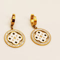 Boucles d'oreilles Tresse Trèfle Étoile Luxe Blanc