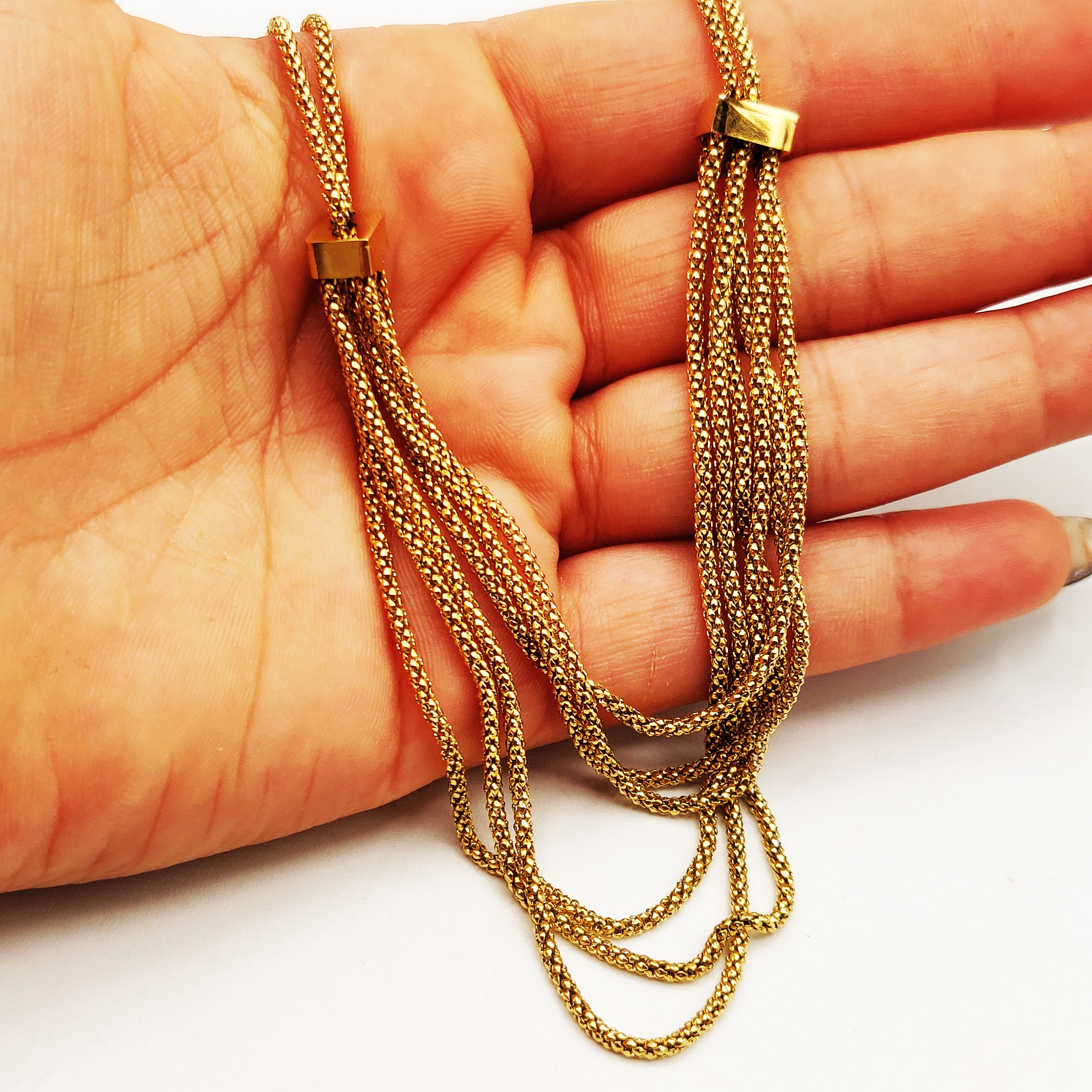 Collier Multi Chaînes Arrondies Luxe