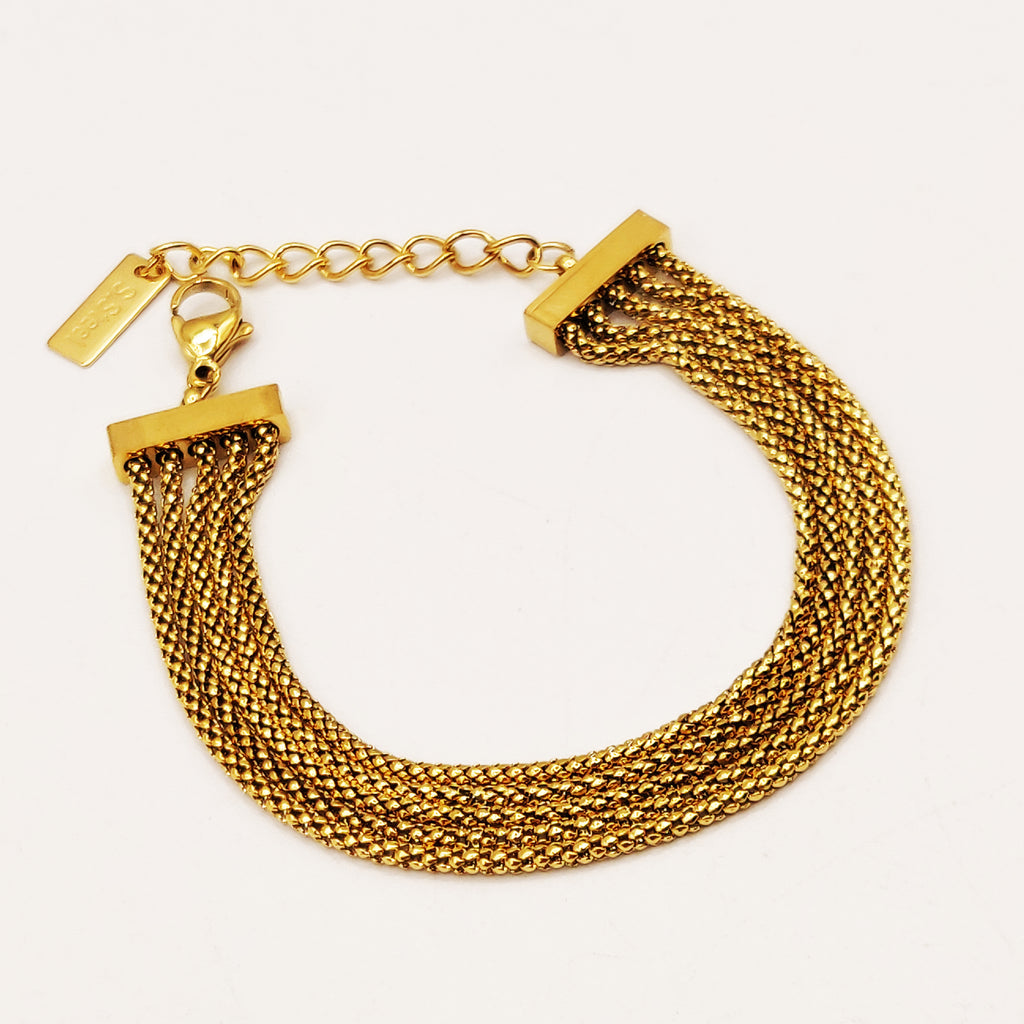 Bracelet Multi Chaînes Arrondies Luxe