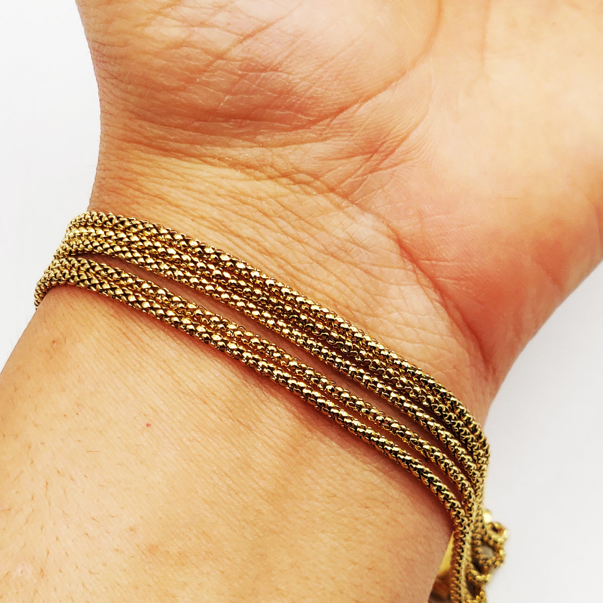 Bracelet Multi Chaînes Arrondies Luxe