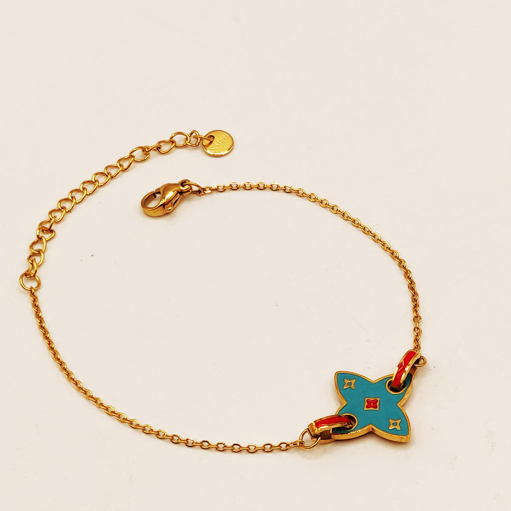 Bracelet Étoile Luxe Bleue Clair