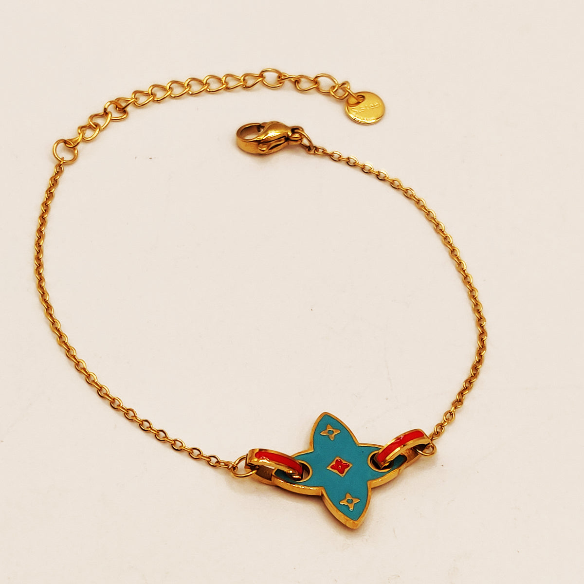 Bracelet Étoile Luxe Bleue Clair