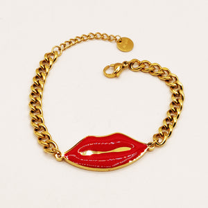 Bracelet Tresse Kiss Rouge Luxe