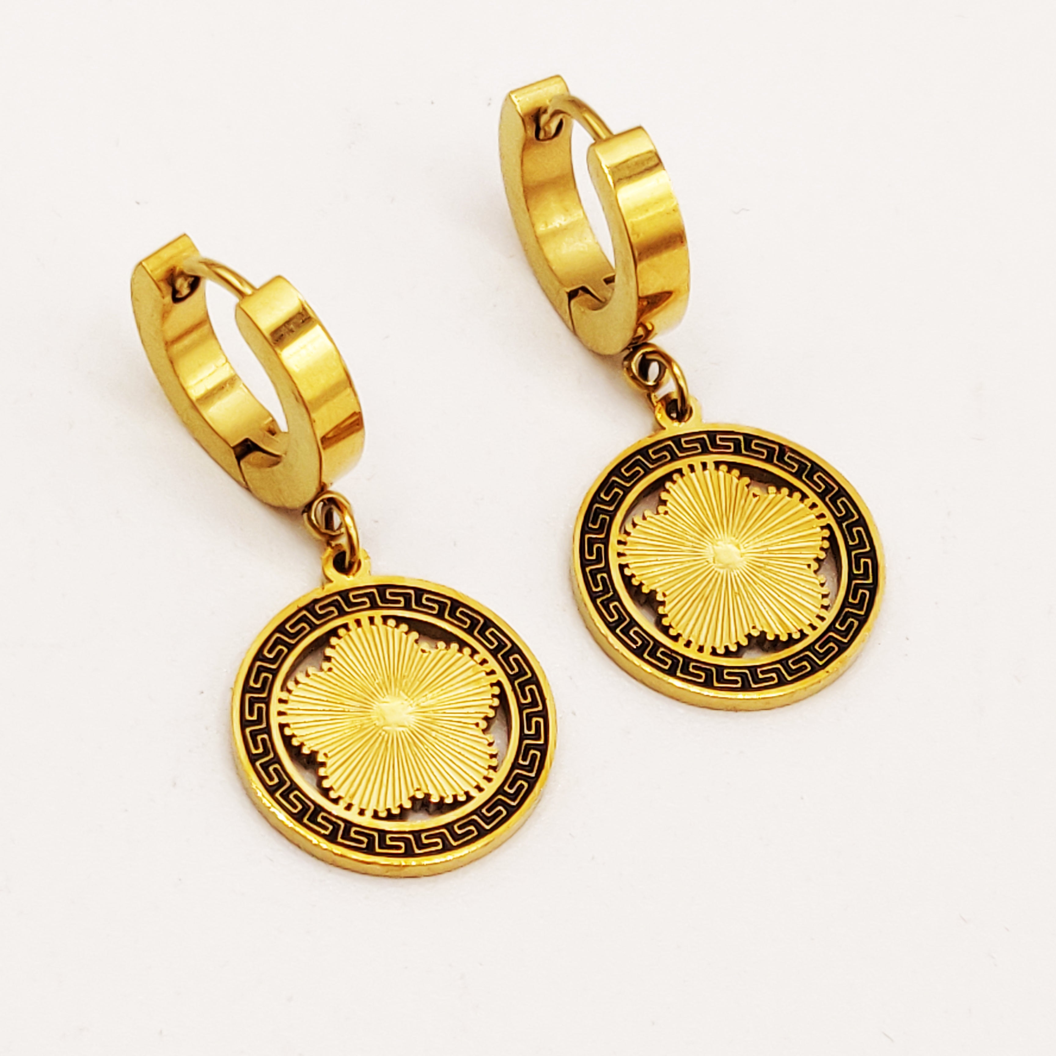 Boucle d'oreilles Tresse Marguerite Cercle V Luxe