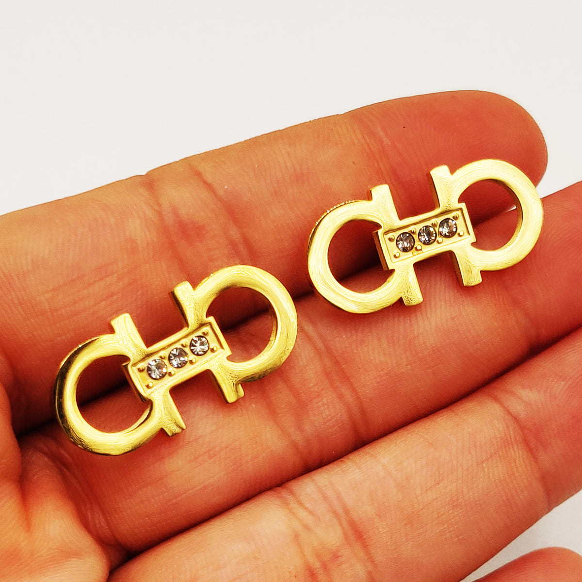 Boucles d'oreilles Double Oméga Luxe