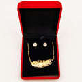 Coffret Collier et Boucles d'oreilles Longue Feuille