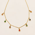 Collier Multi Gouttes Multicolores
