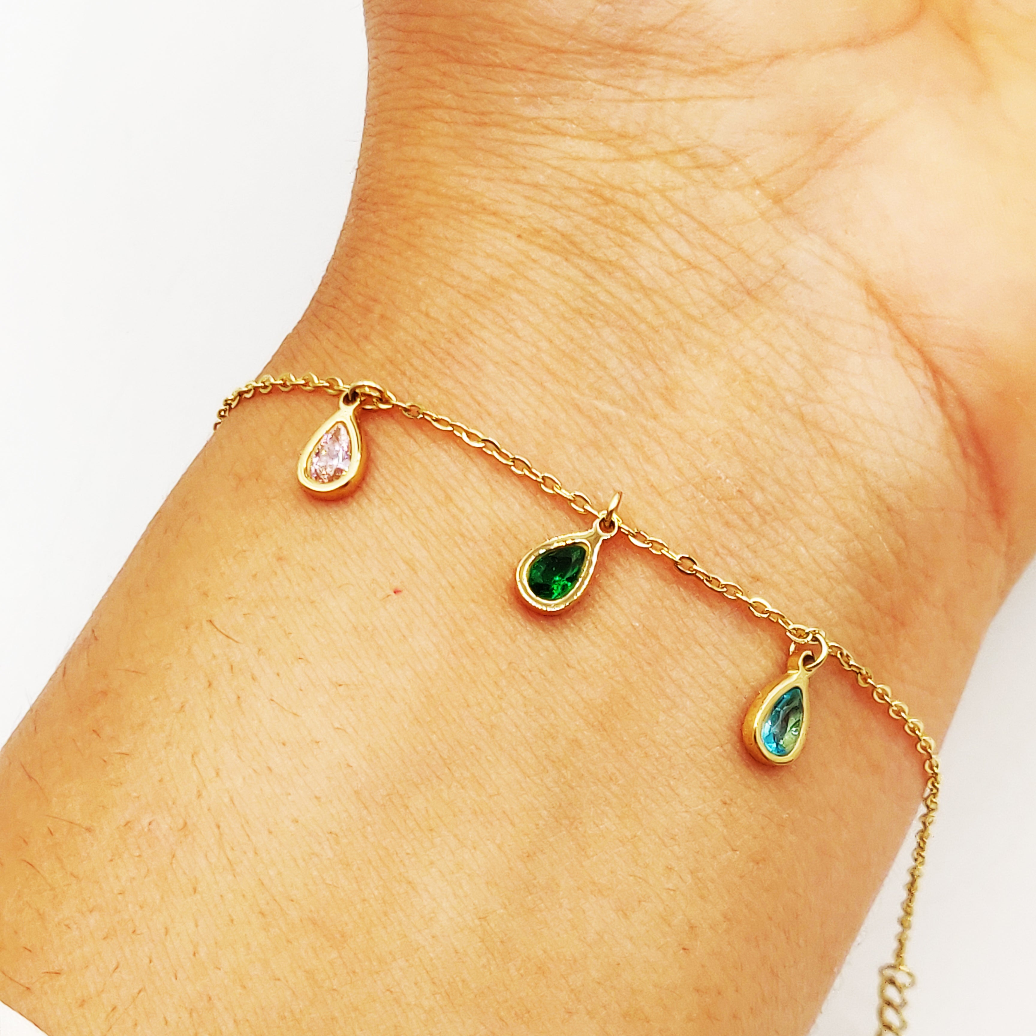 Bracelet Multi Gouttes Multicolores
