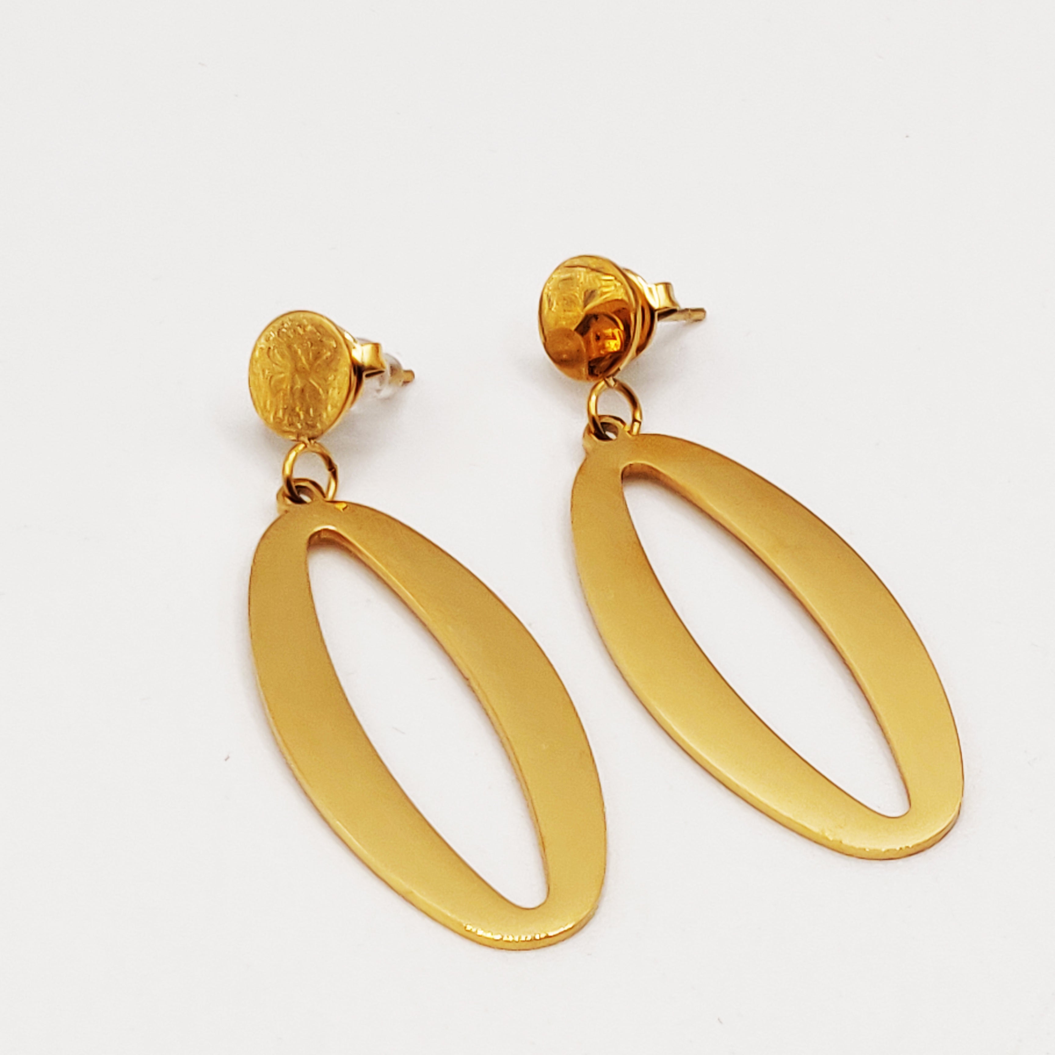 Boucles d'oreilles Chaîne Ovale