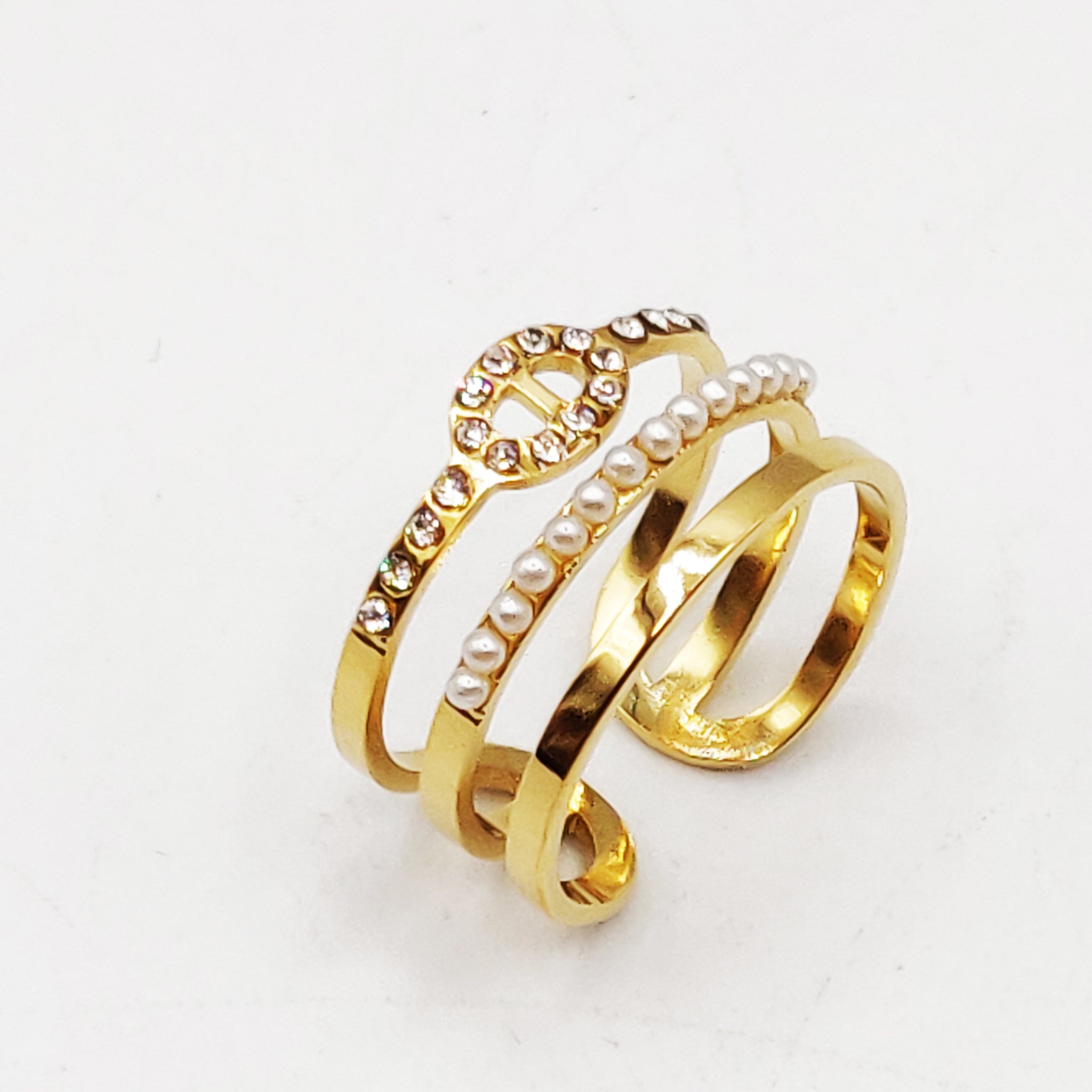 Bague Triple Lignes ᗡD Luxe