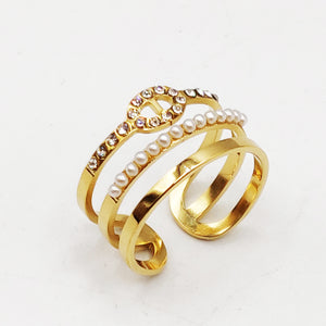 Bague Triple Lignes ᗡD Luxe