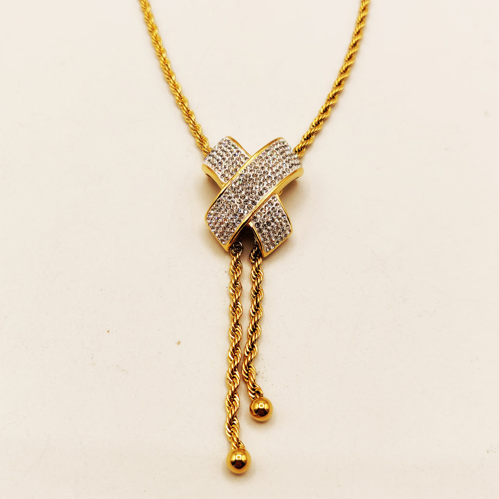 Collier Torsade Multi Lignes X Cristaux Luxe