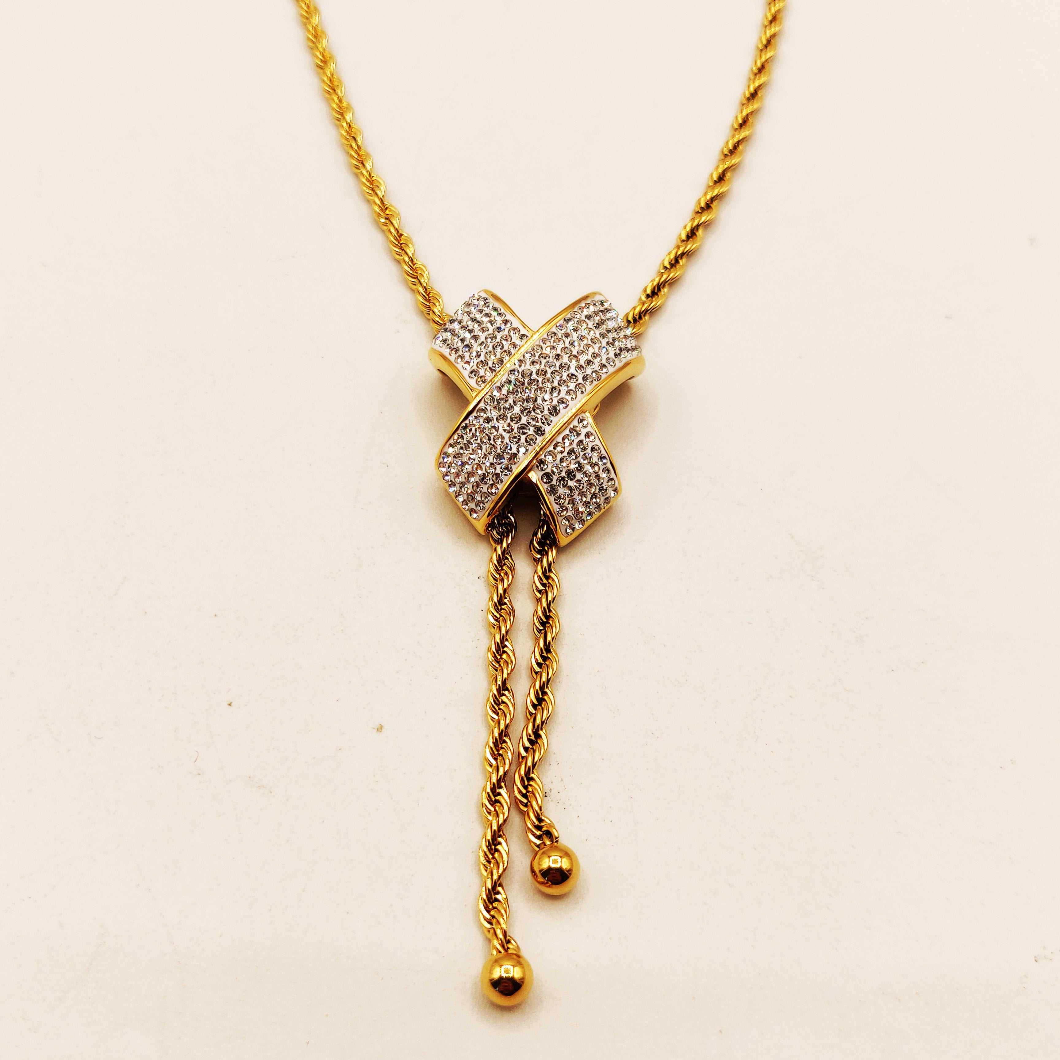 Collier Torsade Multi Lignes X Cristaux Luxe
