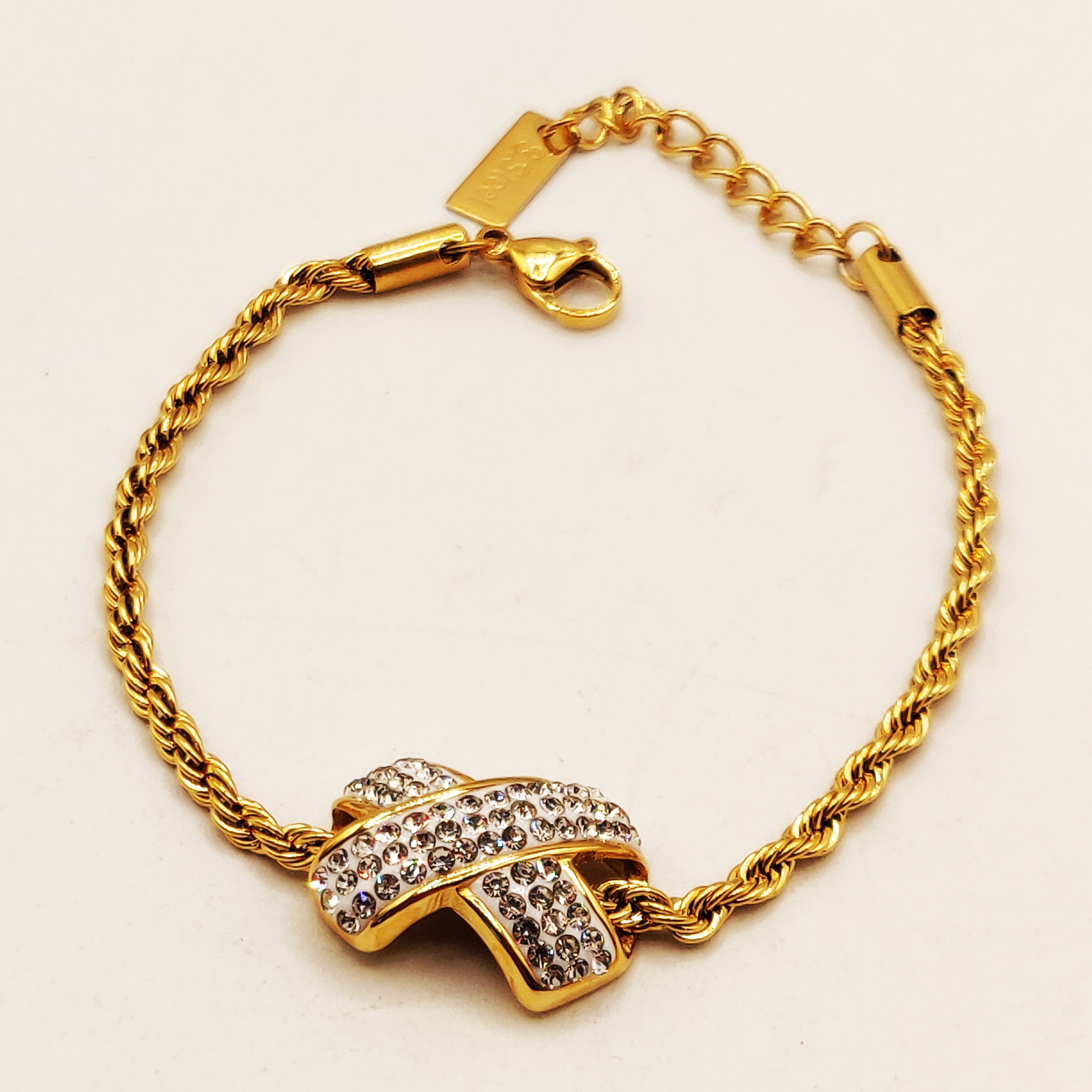 Bracelet Torsade Multi Lignes X Cristaux Luxe