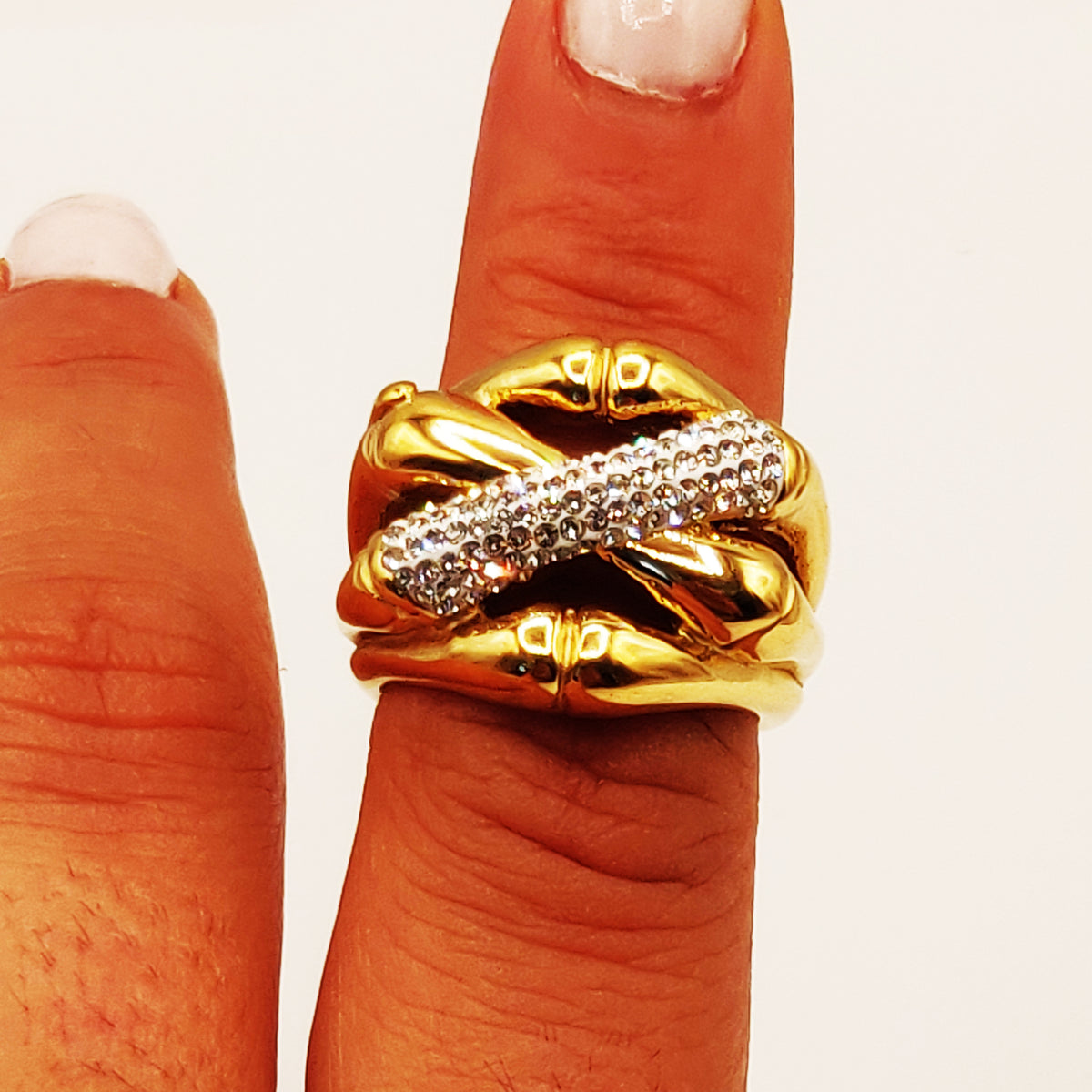 Bague Cercle Os Cristaux Luxe