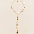Collier Multi Perles d'imitation Dorées Descendant